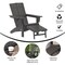Flash Furniture Gray Adirondack Chair with Ottoman and Cupholder LE-HMP-1045-110-GY-GG - alternate 2